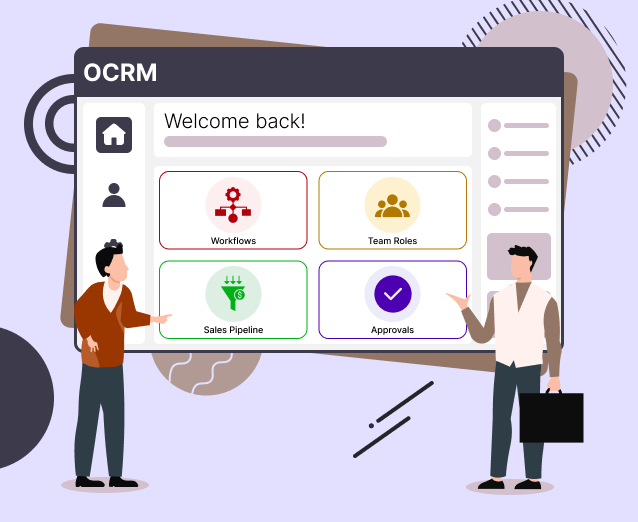 Business workflow CRM showing configurable workflows, sales processes, approvals, and team collaboration.