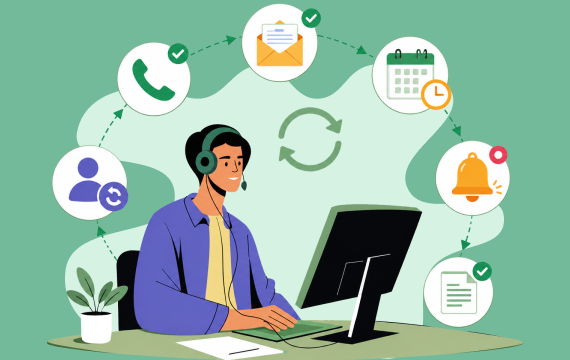 Customer follow-up system for managing interactions, reminders and lead conversions.