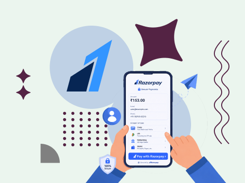 Razorpay integration for secure payment tracking, transaction records and receivables.