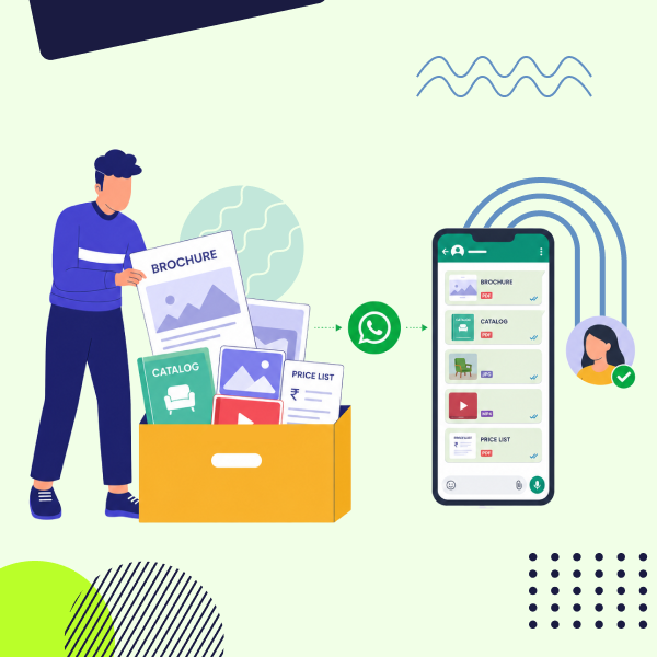 Share brochures, catalogs, and marketing materials instantly through WhatsApp using OCRM integration.