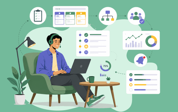 Task workflow tracking solution for monitoring activities, deadlines and team tasks.