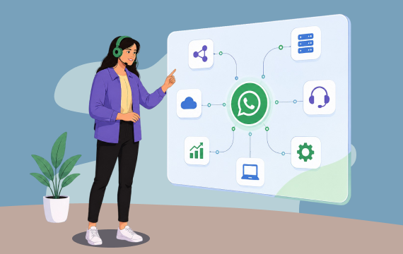 Third-party WhatsApp integration enabling messaging automation and lead management.