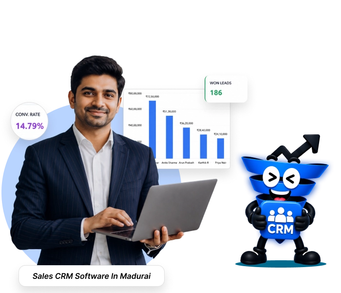 Business CRM software helping companies in Madurai manage leads, customers, sales and follow-ups